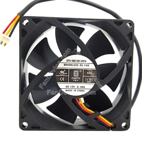 DWPH EFS-08E12D-ER04 EFS-08E12D-ER05 DC 12V 0.40A 3 Wires Axial Cooling Fan