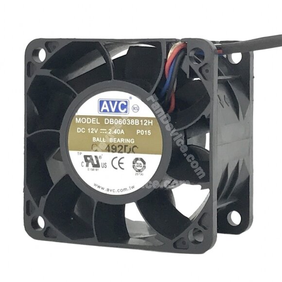AVC DB06038B12H DC 12V 2.40A 6038 Axial Cooling Fan