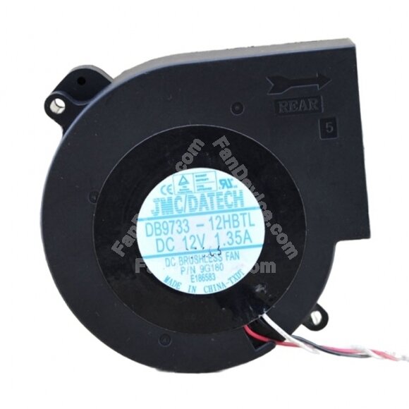 JMC DATECH DB9733-12HBTL DC 12V 1.35A 3 Wires Blower Cooling Fan