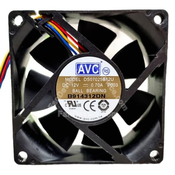 AVC DS07025B12U DC 12V 0.70A 7025 Axial Cooling Fan