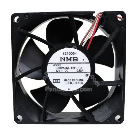 NMB 08020DA-12P-FU DC 12V 0.80A 8020 Axial Cooling Fan