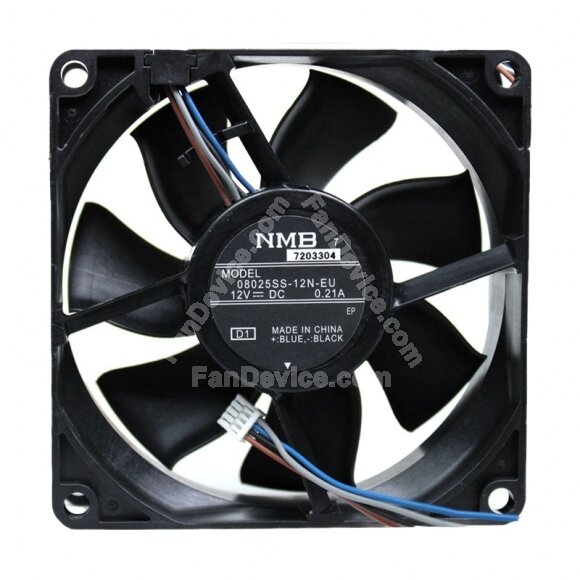 NMB 08025SS-12N-EU DC 12V 0.21A 8025 Axial Cooling Fan
