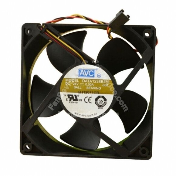 AVC DATA1238B4H DC 24V 0.50A 3 Wires / 4 Wires Axial Cooling Fan