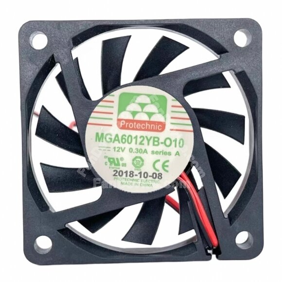 MAGIC MGA6012YB-O10 DC 12V 0.30A 2 Wires Axial Cooling Fan