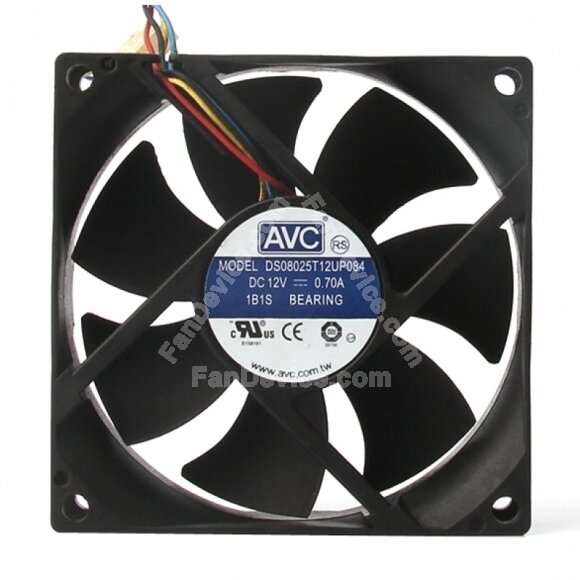 AVC DS08025T12UP084 DC 12V 0.70A 2 Wires / 3 Wires / 4 Wires Axial Cooling Fan