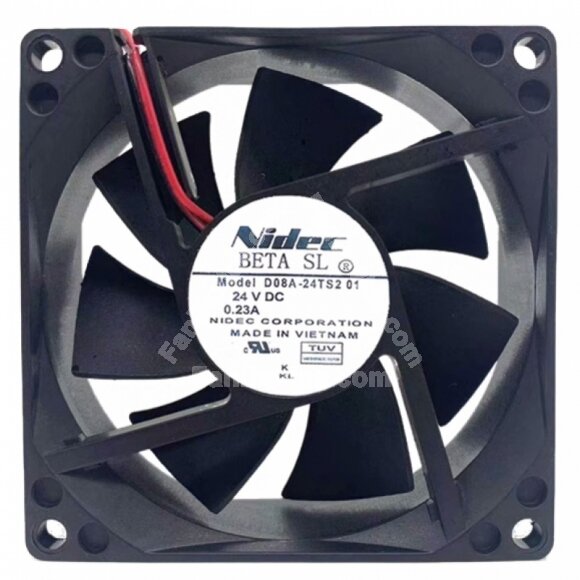 Nidec D08A-24TS2 01 DC 24V 0.23A 8025 Axial Cooling Fan