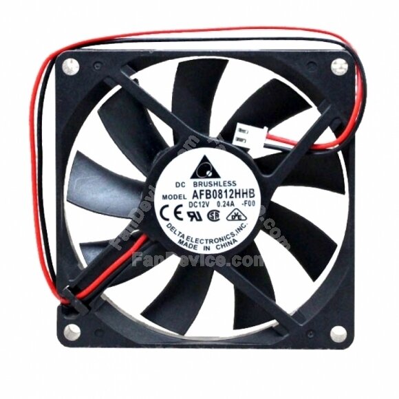 Delta AFB0812HHB DC 12V 0.24A 2 Wires / 3 Wires Axial Cooling Fan