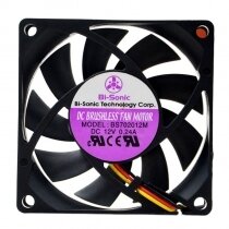 Bi-Sonic BS702012M DC 12V 0.24A 7020 Axial Brushless Cooling Fan