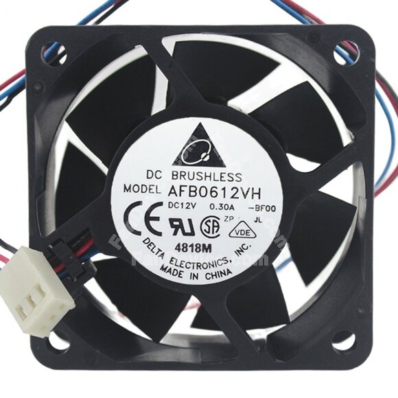 Delta AFB0612VH DC 12V 0.30A 6025 Axial Brushless Cooling Fan
