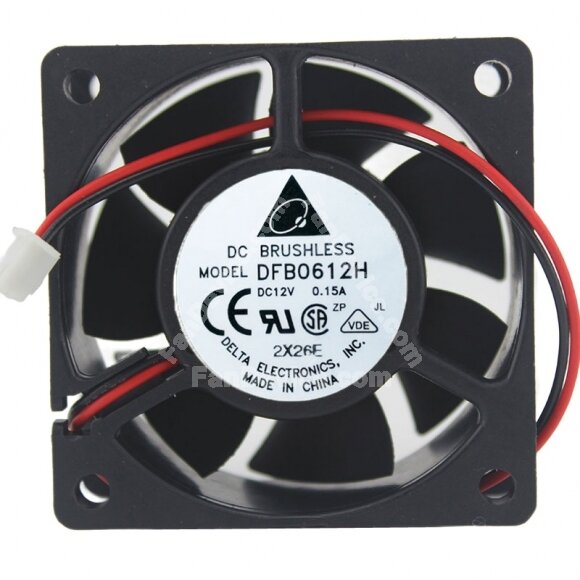 Delta DFB0612H DC 12V 0.15A 6025 Axial Brushless Cooling Fan