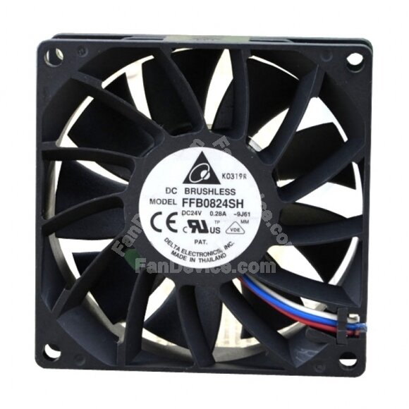 Delta FFB0824SH DC 24V 0.28A 2 Wires / 3 Wires / 4 Wires Axial Cooling Fan
