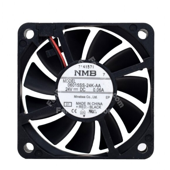 NMB 06015SS-24K-AA DC 24V 0.06A 2 Wires Axial Cooling Fan