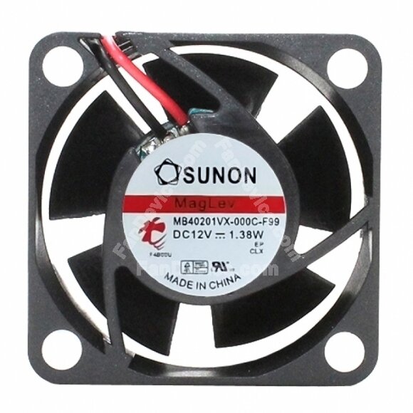 Sunon MB40201VX-000C-F99 DC 12V 1.38W 2 Wires / 3 Wires Axial Cooling Fan