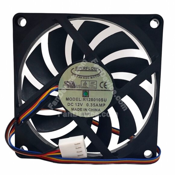 EVERFLOW R128010SU DC 12V 0.35AMP 8010 Axial Cooling Fan