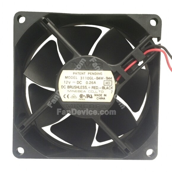 NMB 3110GL-B4W-B44 DC 12V 0.26A 2 Wires Axial Cooling Fan