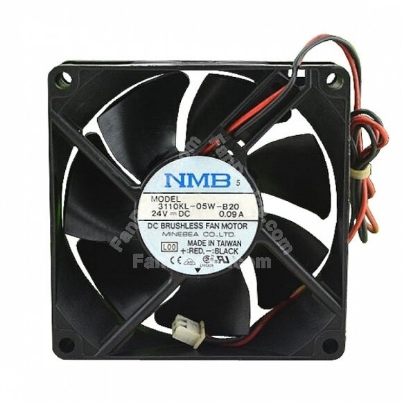 NMB 3110KL-05W-B20 DC 24V 0.09A 2 Wires Axial Cooling Fan