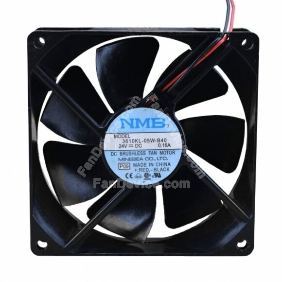 NMB 3610KL-05W-B40 DC 24V 0.16A 2 Wires Axial Cooling Fan