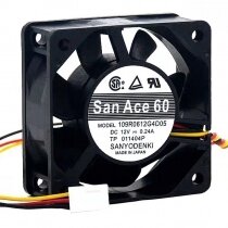 Sanyo Denki San Ace 60 109R0612G4D05 DC 12V 0.24A 6025 Axial Cooling Fan