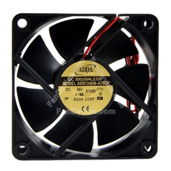 ADDA AD0724UB-A70GL DC 24V 0.18A 7025 Axial Brushless Cooling Fan