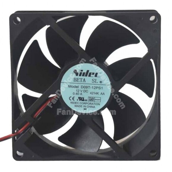 Nidec D09T-12PS1 DC 12V 0.40A 9025 Axial Cooling Fan