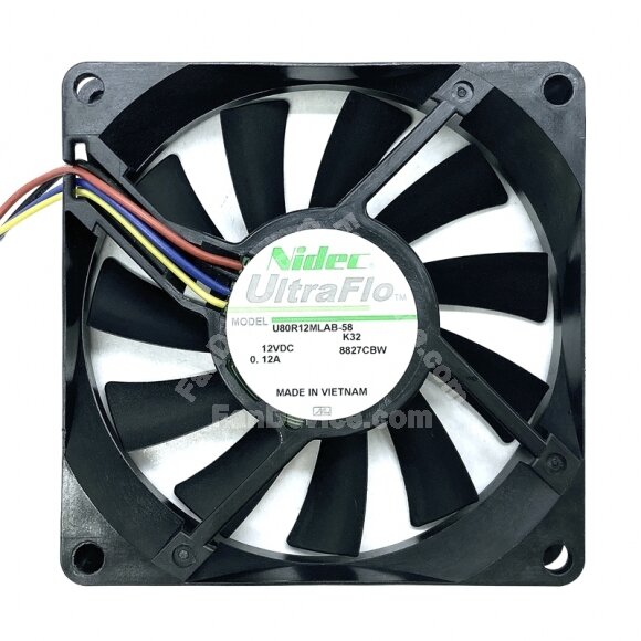 Nidec UltraFlo U80R12MLAB-58 DC 12V 0.12A 8015 Axial Cooling Fan