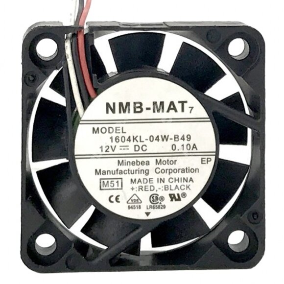NMB-MAT 1604KL-04W-B49 DC 12V 0.10A 4010 Axial Cooling Fan