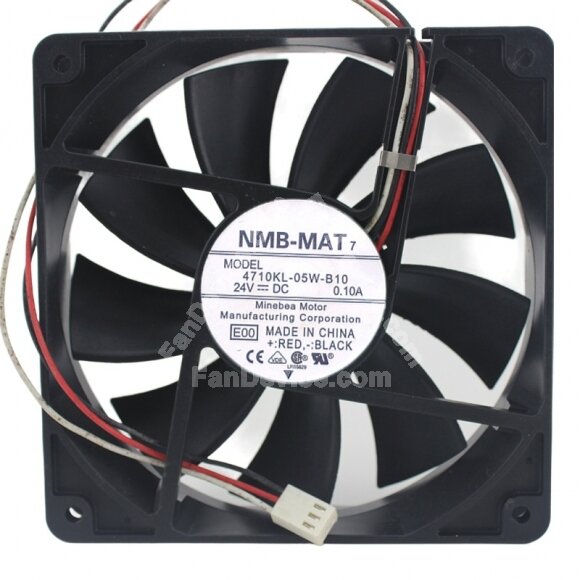 NMB-MAT 4710KL-05W-B10 DC 24V 0.10A 12025 Axial Cooling Fan