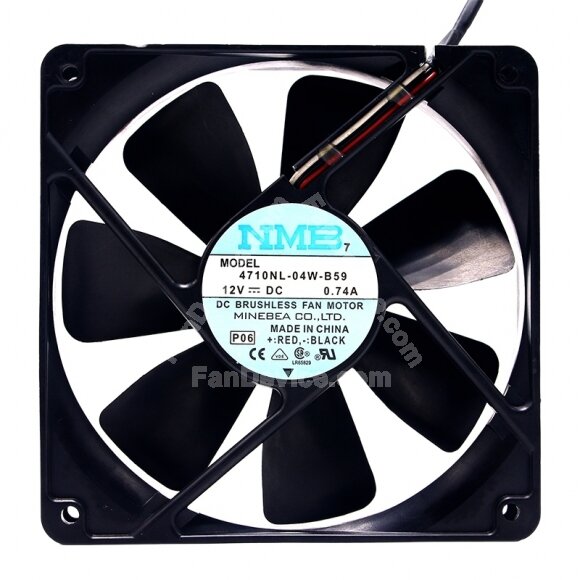 NMB 4710NL-04W-B59 DC 12V 0.74A 12025 Axial Brushless Cooling Fan