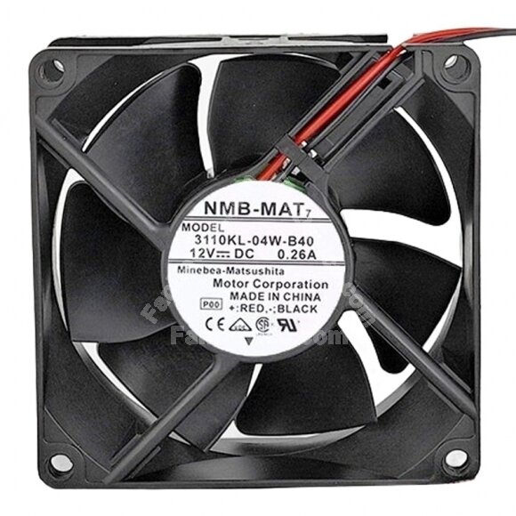NMB-MAT 3110KL-04W-B40 DC 12V 0.26A 8025 Axial Cooling Fan