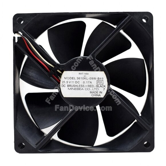 NMB 3610KL-09W-B49 DC 25.5V 0.17A 9225 Axial Brushless Cooling Fan