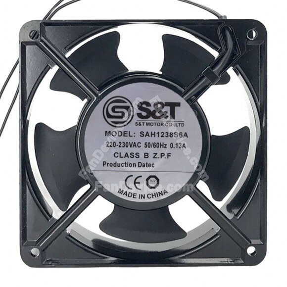 S&T SAH1238S6A AC 220-230V 0.13A 12038 Axial Cooling Fan