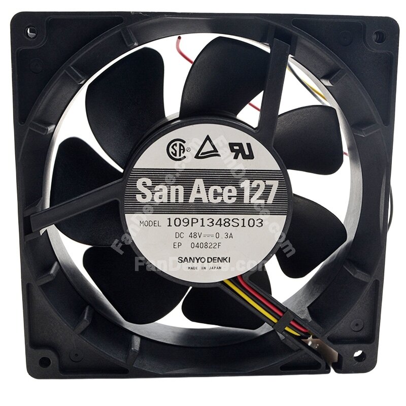 thumbnail image 2 of Sanyo San Ace 109R1212H1011 120mm Cooling Fan – DC 12V, 0.52A, 3-Pin 2 of 5
