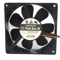 Sanyo Denki 109R0824S407 DC 24V 0.1A 8025 Axial Brushless Cooling Fan
