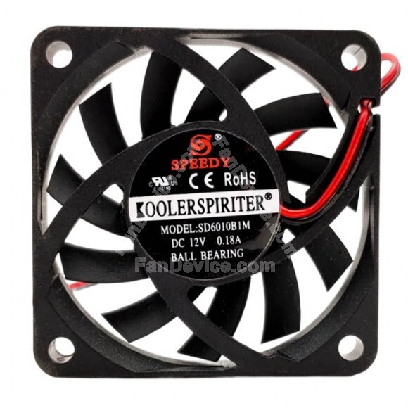 SPEEDY SD6010B1M DC 12V 0.18A 6010 Axial Ball Bearing Cooling Fan
