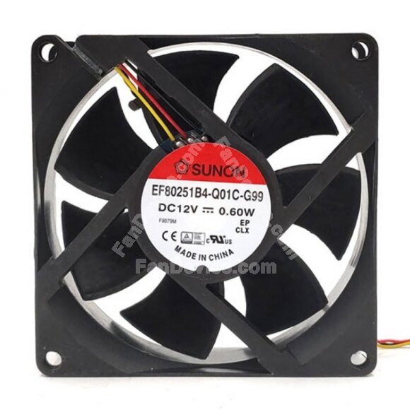 Sunon EF80251B4-Q01C-G99 DC 12V 0.60W 8025 Axial Cooling Fan