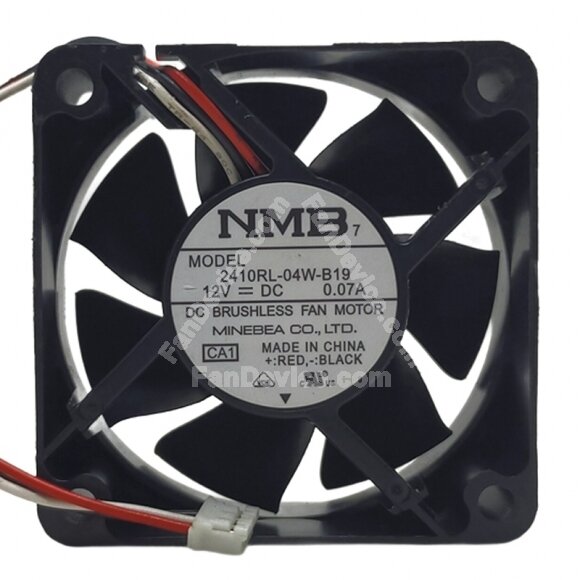 NMB 2410RL-04W-B19 12V 0.07A 6025 Axial DC Brushless Cooling Fan