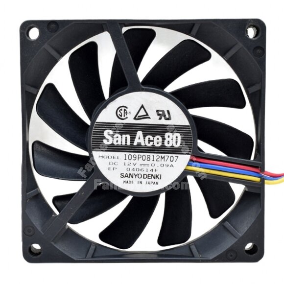 Sanyo Denki 109P0812M707 DC 12V 0.09A 8015 Axial Cooling Fan