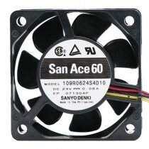 Sanyo Denki 109R0624S4D10 DC 24V 0.08A 6025 Axial Cooling Fan