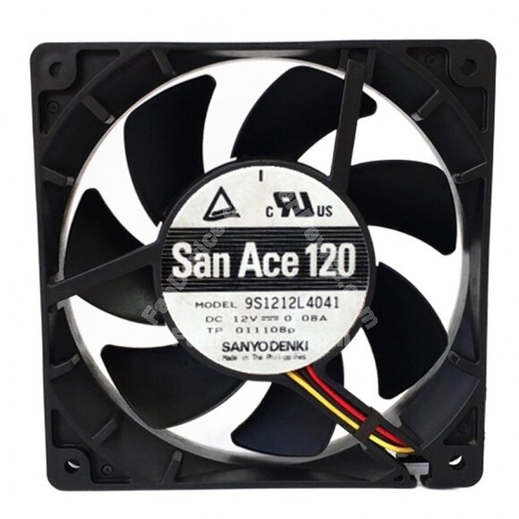 Sanyo Denki 9S1212L4041 DC 12V 0.08A 12025 Axial Cooling Fan