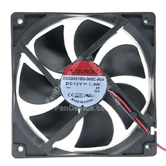 Sunon EEC0251B3-000C-A99 DC 12V 1.9W 12025 Axial Cooling Fan