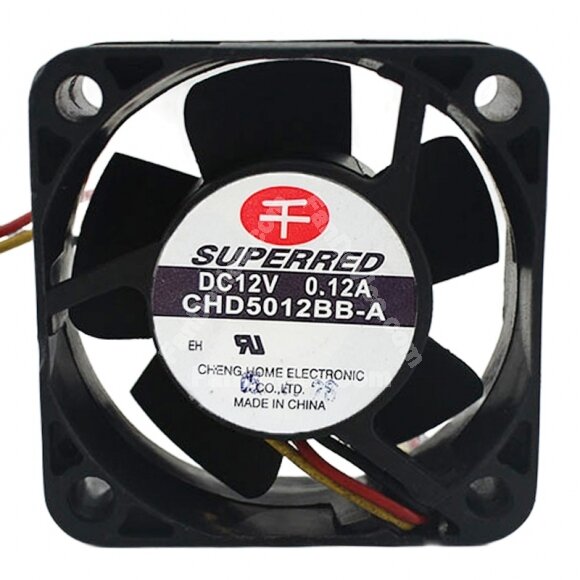SuperRed CHD5012BB-A DC 12V 0.12A 5020 Axial Cooling Fan