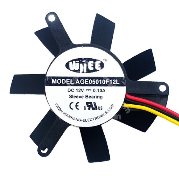 WHEE AGE05010F12L DC 12V 0.10A 4610 Axial Sleeve Bearing Cooling Fan