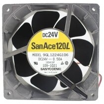Sanyo Denki 9GL1224G106 DC 24V 0.50A 2 Wires / 3 Wires Axial Cooling Fan
