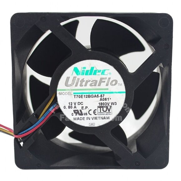Nidec UltraFlo T70E12BGA5-57 DC 12V 0.80A 7038 Axial Cooling Fan