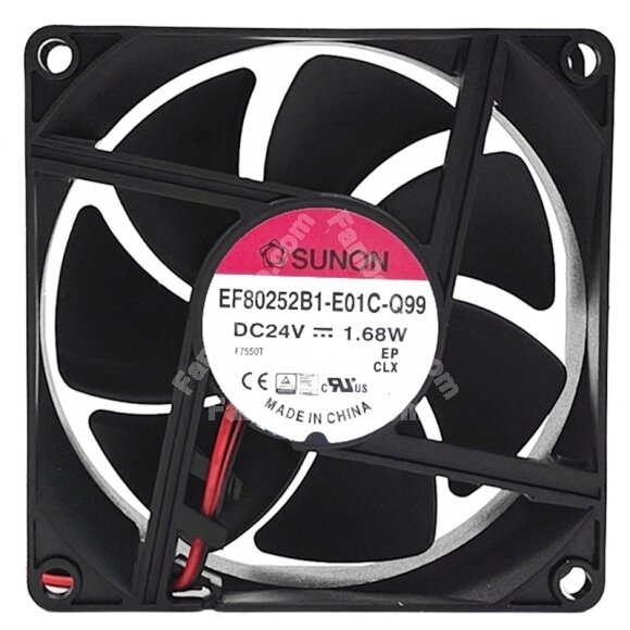 Sunon EF8025B1-E01C-Q99 DC 24V 1.68W 2 Wires / 3 Wires / 4 Wires Axial Cooling Fan
