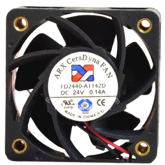 ARX FD2440-A1142D DC 24V 0.14A 2 Wires Axial Cooling Fan