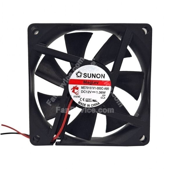 Sunon ME70151V1-000C-A99 DC 12V 1.36W 2 Wires Axial Cooling Fan