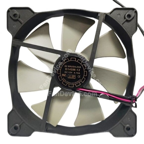 Yate Loon D14SM-12 DC 12V 0.70A 2 Wires Brushless Axial Cooling Fan