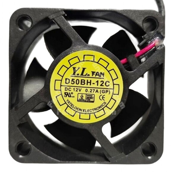 YaLn Fan Yate Loon D50BH-12C DC 12V 0.27A 2 Wires Axial Cooling Fan