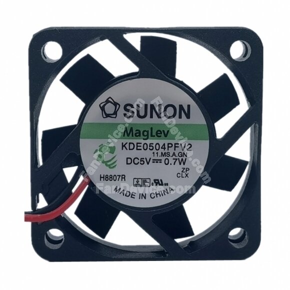 SUNON KDE0504PFV2 DC 5V 0.7W 2 Wires / 3 Wires Axial Cooling Fan